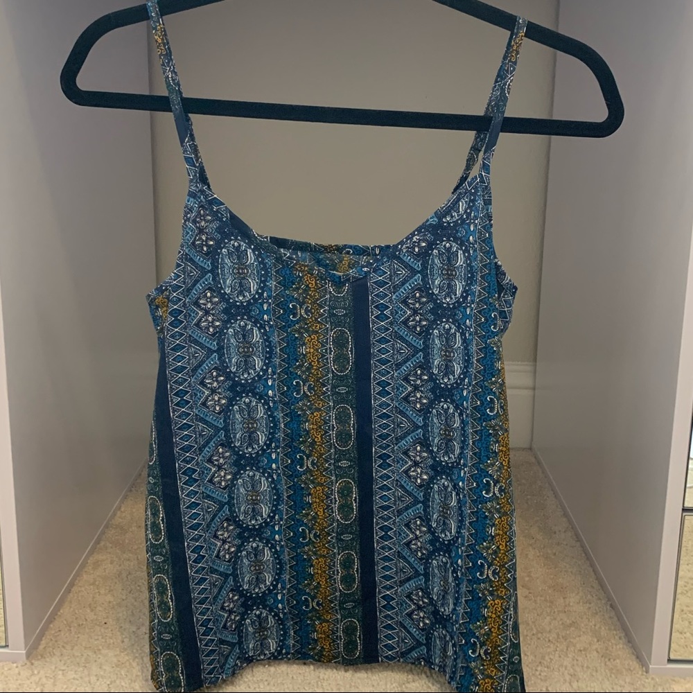 Scarf printed tank top